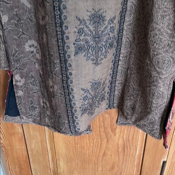 Anu open front beaded embroidered Patchwork Jacquard wool Jacket - Picture 8 of 11